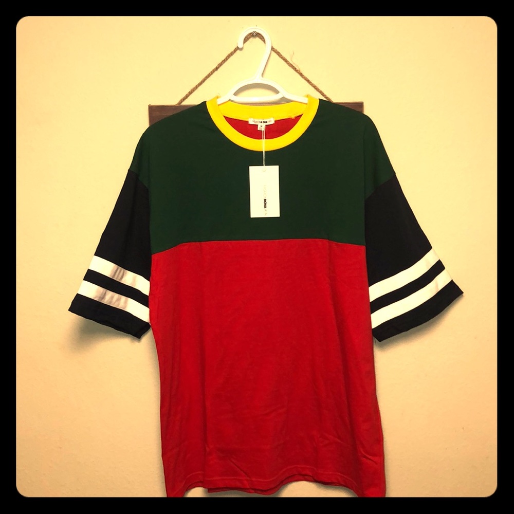 Kojo Color Block Crew Keck Tee